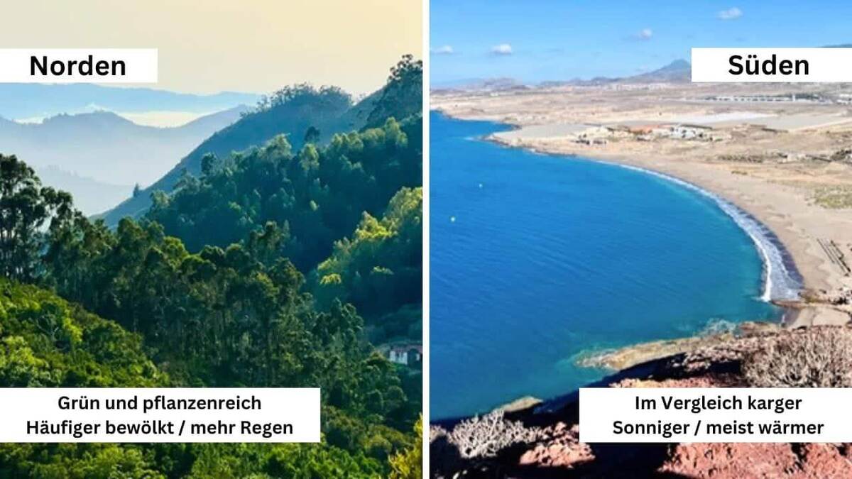 teneriffa nord oder süd der vergleich
