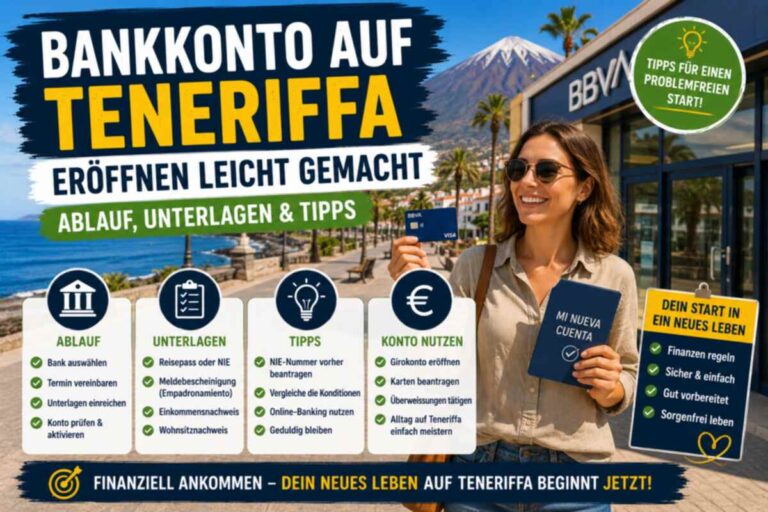 Bankkonto auf Teneriffa eröffnen – Ablauf, Unterlagen und Tipps