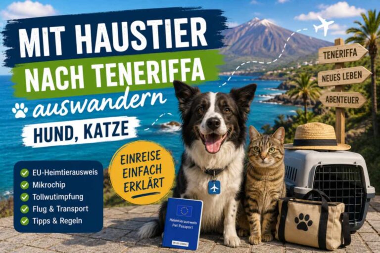 Mit Haustier nach Teneriffa auswandern – Hund, Katze und Einreise